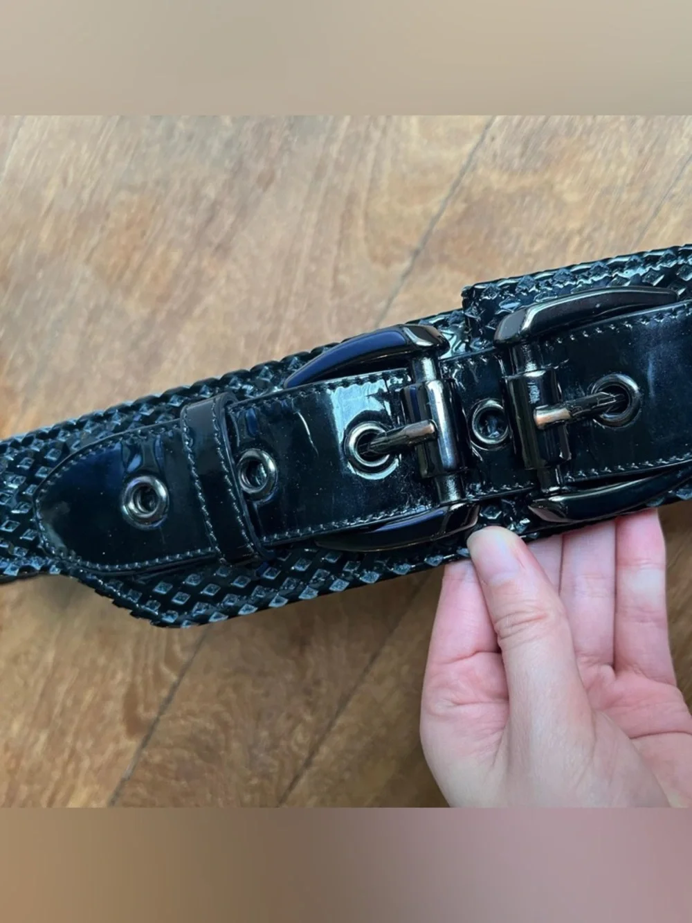 Burberry snakeskin textured